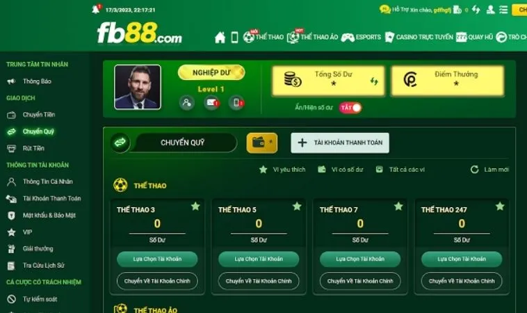 Rút Tiền FB88: Hành Trình Thuận Tiện Cho Người Chơi Hiện Đại 2 Giao diện rút tiền FB88